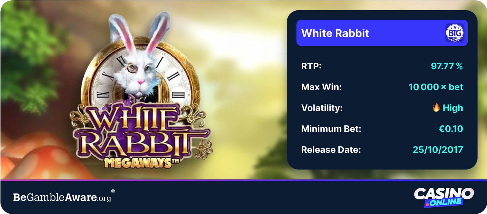 White Rabbit Megaways offers 97.77% RTP and huge win potential, perfect for players chasing top payouts and thrilling bonus features.